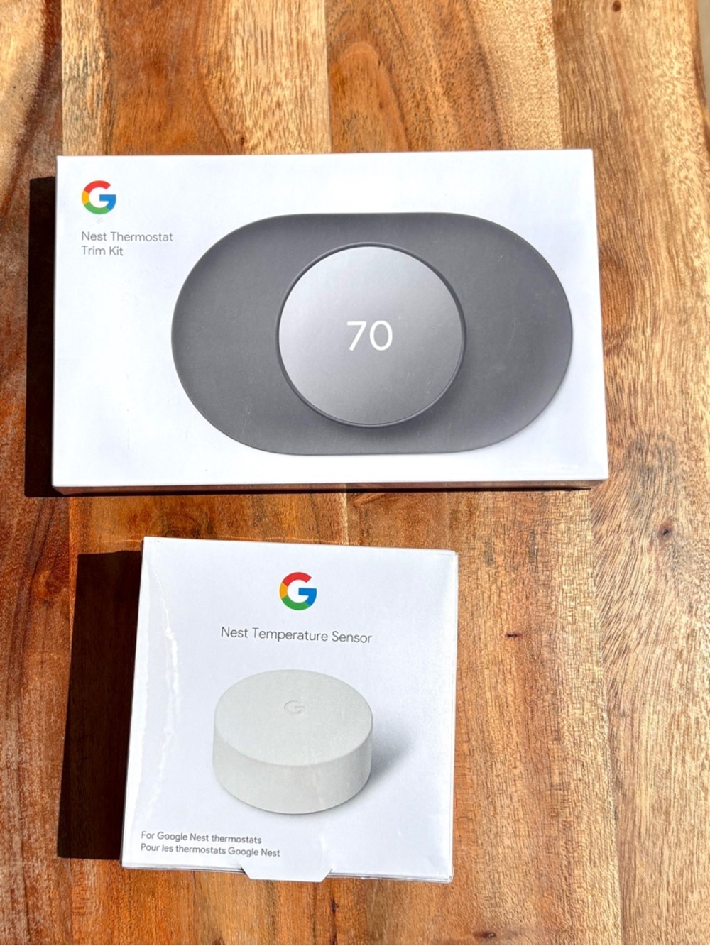 google Nest Trim Kit and Nest Temperature Sensor - Charcoal and White